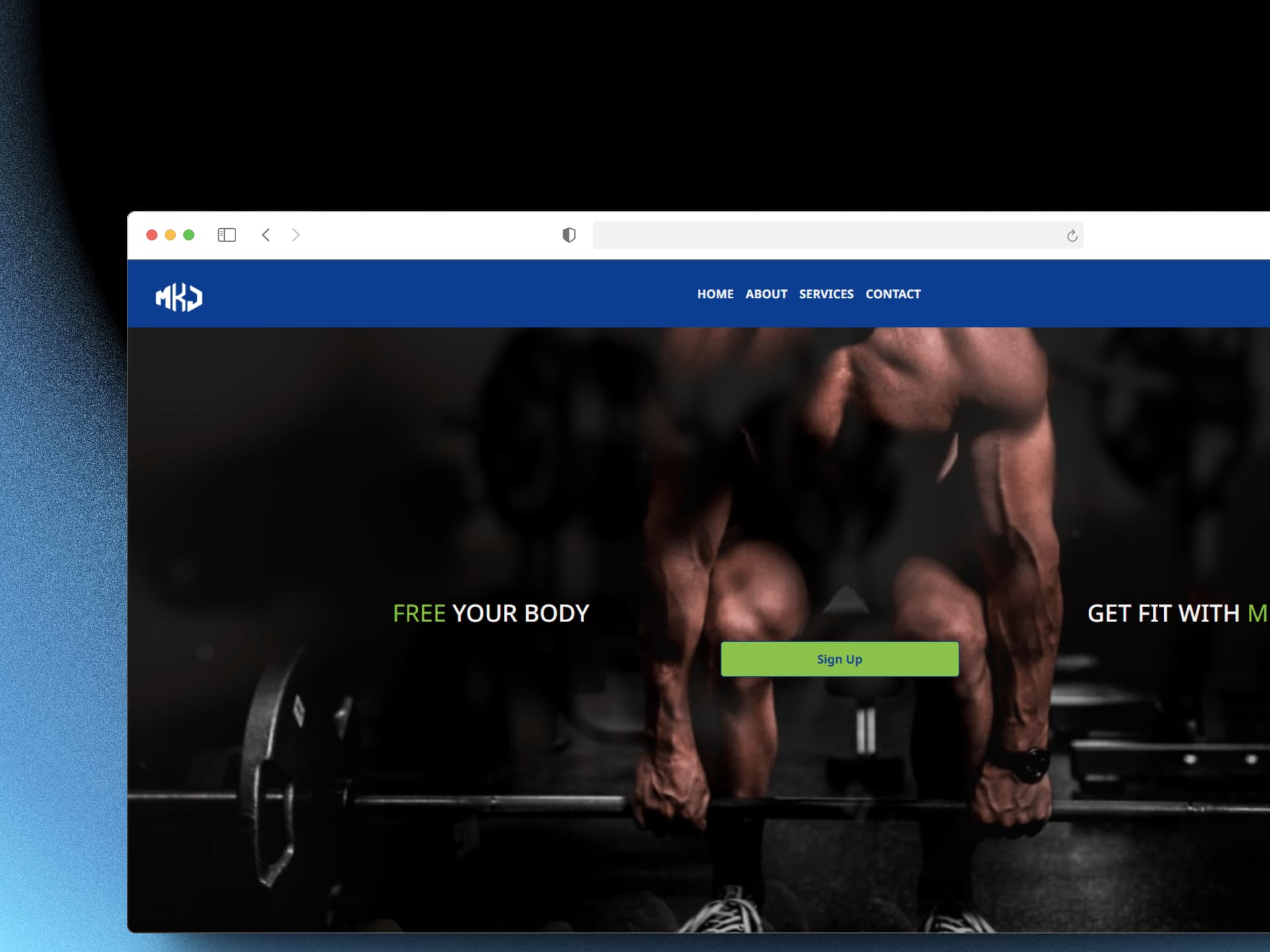 MKJ GYM Home Page Image